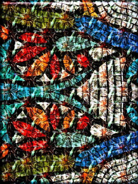 Textura em mosaico no vidro — Fotografia de Stock