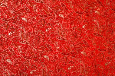 Cilt dokusunu altın desenle fotoğraf stüdyo kırmızı