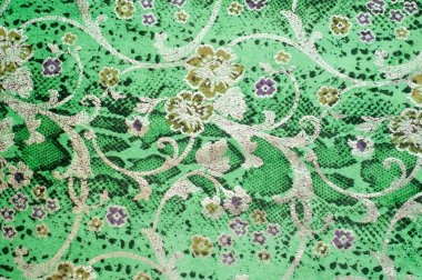Desenli deri doku, yeşil rengi
