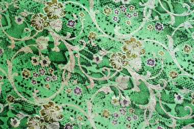Desenli deri doku, yeşil rengi