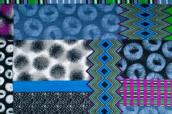 Texture Soie Tissu Aux Formes Géométriques Studio Photographie — Photo