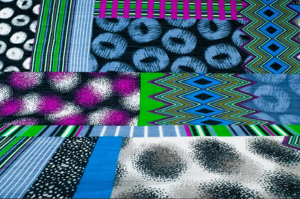 Fabric Hedvábné Textury Geometrickými Tvary Fotografické Studio — Stock fotografie