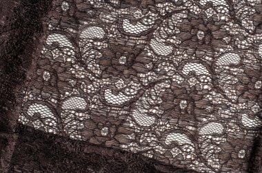 kumaş, doku, arka plan, dantel. Dantel kumaş kahverengi