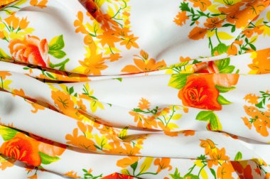 Pamuk Kumaş doku çiçekler. kumaş Baptiste. Batiste, cambric