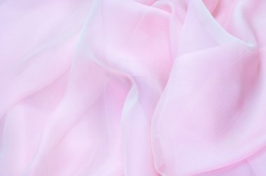 Yumuşak pembe ipek kumaş dokusu