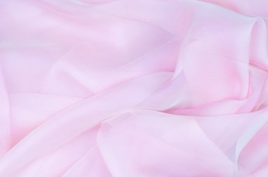 Yumuşak pembe ipek kumaş dokusu