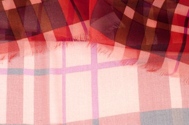 İpek kumaş dokusu. kırmızı hücre. Fotoğraf stüdyosu