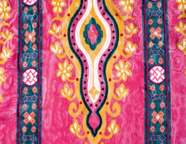 赤パターン テクスチャの絹の布 — ストック写真