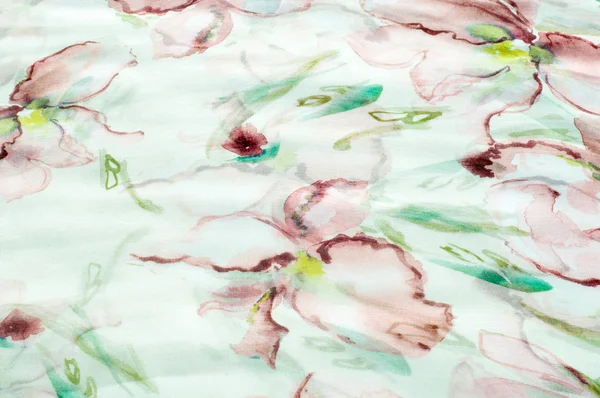 Шелковая ткань, абстрактные цветы — стоковое фото