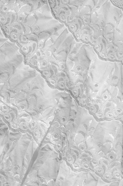 パターンと、白い綿生地 — ストック写真