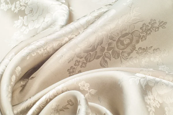 Textura de seda de tecido, pintado com as cores de rosas — Fotografia de Stock