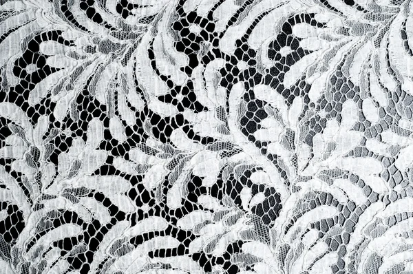Lace Fabric Texture Lace Black Background Studio Thin Fabric Made — Stock Photo, Image