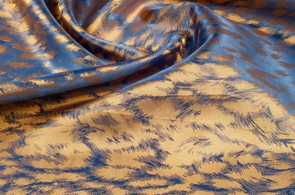 Textura Seda Azul Claro Bege — Fotografia de Stock