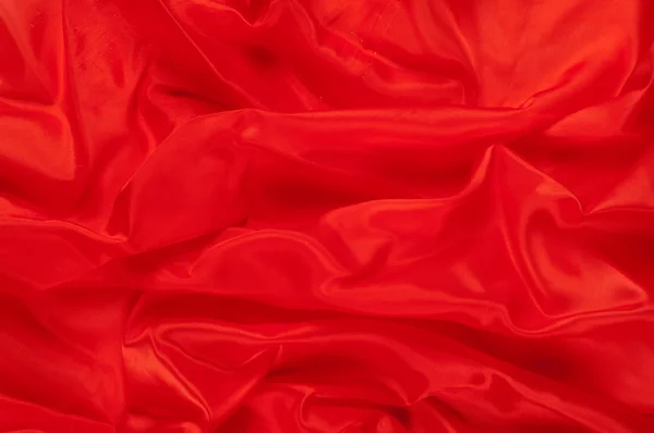 The texture of the silk fabric, red — Stock Photo, Image