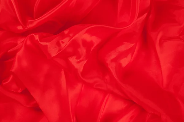 The texture of the silk fabric, red — Stock Photo, Image