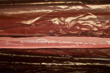 Pembe kahverengi şeffaf kumaş. doku. bornoz. Stüdyo fotoğrafı