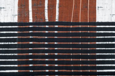Pamuk Kumaş dokusu. Kahverengi Siyah beyaz çizgili kumaş