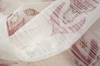 Doku, arka plan. tül, bobin-net, bobin, yanılsama. bir net gibi yumuşak, ince ipek, pamuk ya da naylon malzeme kullanılan peçe ve elbise yapmak için. Beyaz renk desen urassnym ile