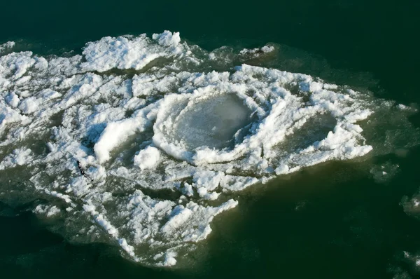 Prima Formazione Ghiaccio Sul Fiume Ili Kazakistan Kapchagai Bakanas — Foto Stock