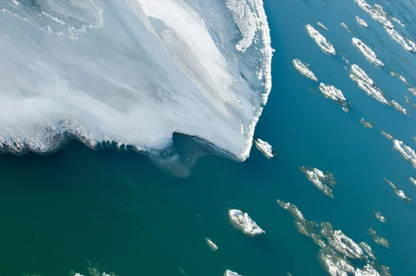 Prima Formazione Ghiaccio Sul Fiume Ili Kazakistan Kapchagai Bakanas — Foto Stock