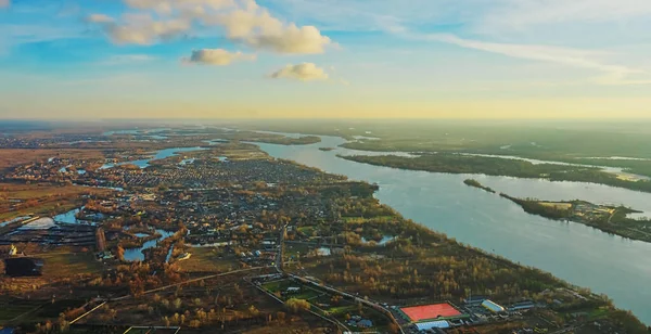 Vista Aérea Drone Setor Privado Osokorki Kiev — Fotografia de Stock