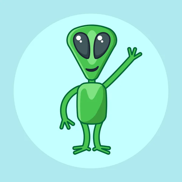 Monstre de caractère alien dans le vecteur — Image vectorielle