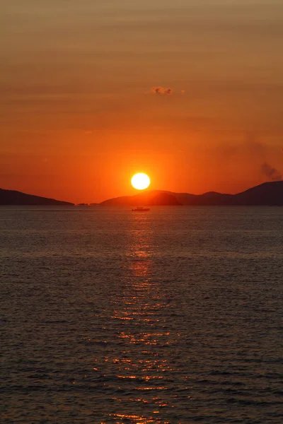 Turgutreis Meer Und Spektakuläre Sonnenuntergänge — Stockfoto