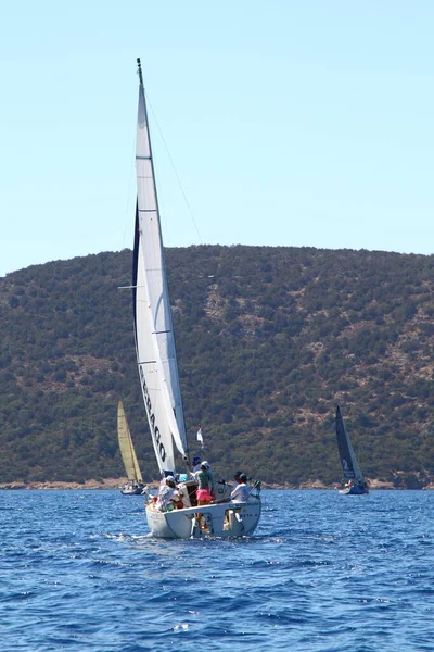 土耳其 Bodrum 2016年8月18日 帆船赛由土耳其航海联合会 Turkey Sailling Federation 在Bodrum举办 以纪念Mustafa Koc — 图库照片