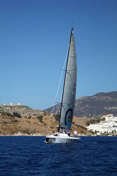 Bodrum Turquía Agosto 2016 Las Carreras Vela Han Sido Realizadas Imagen de archivo