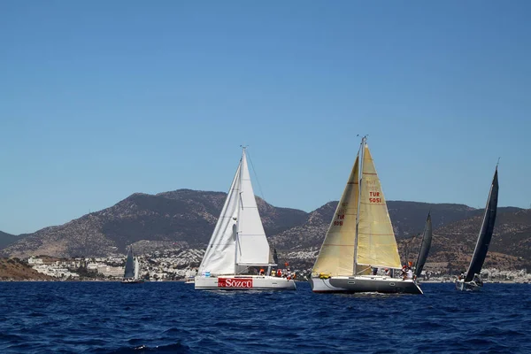 Bodrum Turquía Agosto 2016 Las Carreras Vela Han Sido Realizadas — Foto de Stock