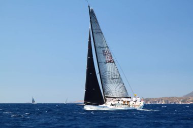 Bodrum, Hindi. 18 Ağustos 2016: Mustafa Koç 'un anısına Bodrum' da Türkiye Denizcilik Federasyonu tarafından yelkencilik yarışları düzenlendi.