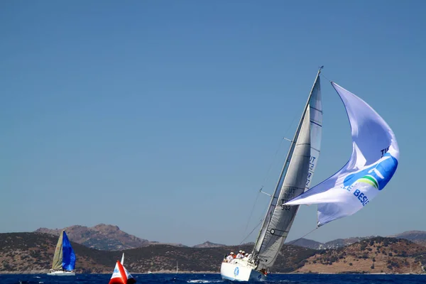 Bodrum Turkiet Augusti 2016 Segling Tävlingarna Har Utförts Organisationen För — Stockfoto