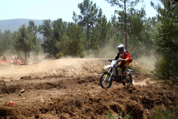 Bodrum Turkiet April 2017 Ben Tävlingar Turkiet Enduro Championship Har — Stockfoto