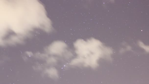 Timelapse Los Senderos Estrellas Movimiento Cielo Nocturno — Vídeos de Stock