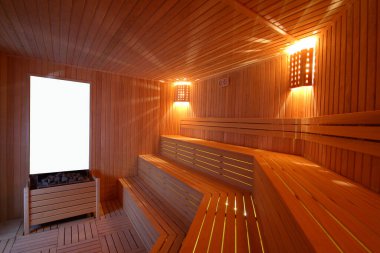 Saunada afiş hazırla.