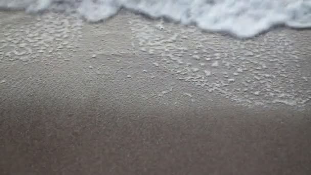 Хвилі Пляжі Крупним Планом Море — стокове відео