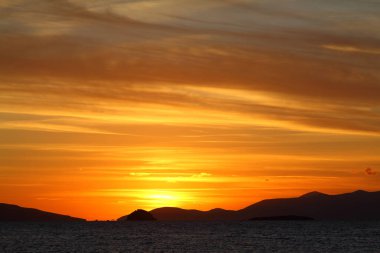 Deniz kenti Turgutreis ve muhteşem gün batımları