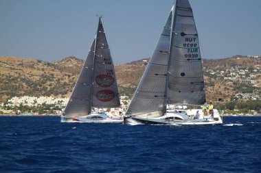 Bodrum, Hindi. 19 Ağustos 2016: Mustafa Koç 'un anısına Bodrum' da Türkiye Denizcilik Federasyonu tarafından yelkencilik yarışları düzenlendi.