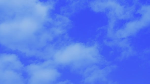 天空中的蓝云 雄伟的五彩斑斓的时间流逝令人惊奇的天空壮观的日落或日出景观 — 图库视频影像