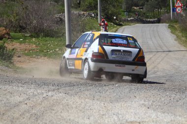 Bodrum, Hindi. 11 Nisan 2021: Türkiye Otomobil Sporları Federasyonu 'nun ilk yarışı Demir Berberoğlu ve Şevki Gokerman Ralli Kupası' nın 