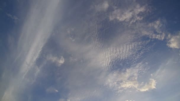 Проміжок Часу Красиве Блакитне Небо Фоном Хмар Небесні Хмари — стокове відео