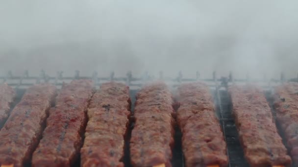 Kebab Turco Parrilla — Vídeos de Stock