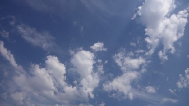 Tid Förflutit Vacker Blå Himmel Med Moln Bakgrund Sky Moln — Stockvideo