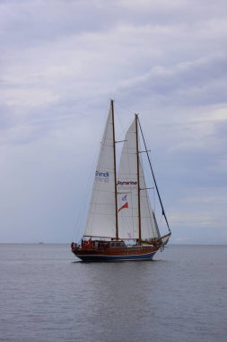 Bodrum, Türkiye, 21 Ekim 2025: Bodrum Yelkenli Kupası, Gulet Tahta Yelkenli ve yelkenli yarışı.