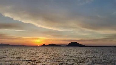 Deniz kenti Turgutreis ve muhteşem gün batımları. Bodrum, Türkiye