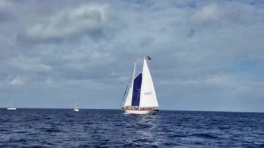 Bodrum, Türkiye, 24 Ekim 2025: Bodrum Yelkenli Kupası, Gulet Tahta Yelkenli ve yelkenli yarışı.