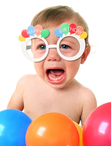 Crying Birthday baby — Stock Photo, Image