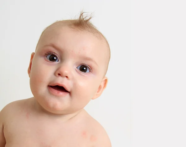 Aranyos baba lány arca — Stock Fotó