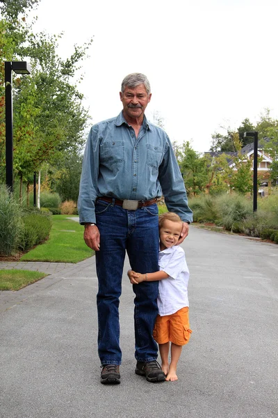 Farfar och sonson — Stockfoto