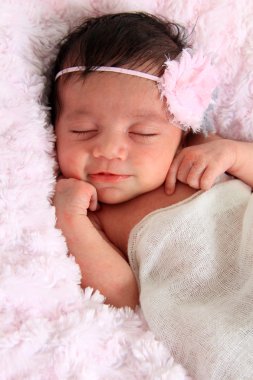 Sleeping newborn baby clipart